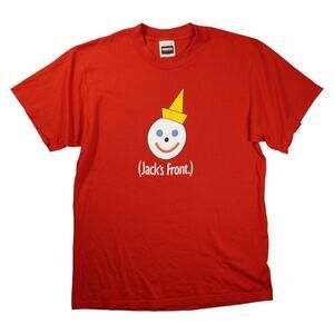 Vintage Jack in the Box “Jack’s Front / Jack’s Back” Promo T-Shirt Red Large